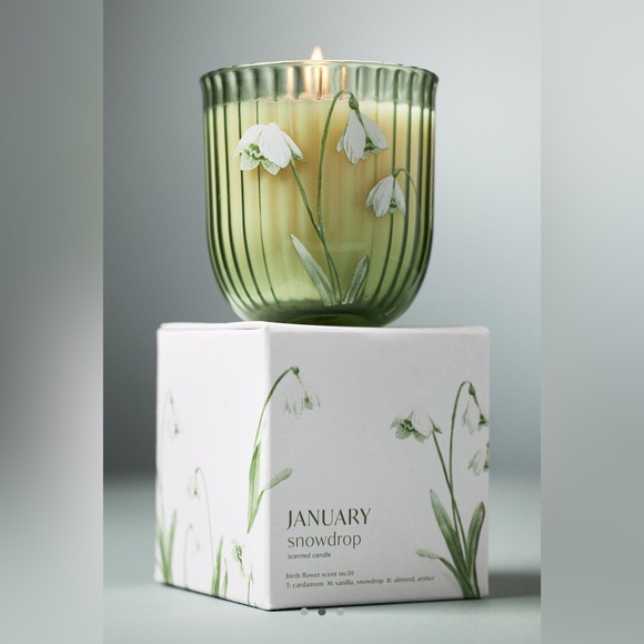 Anthropologie Birth Month Flower Boxed Candle, NIP - Picture 3 of 5